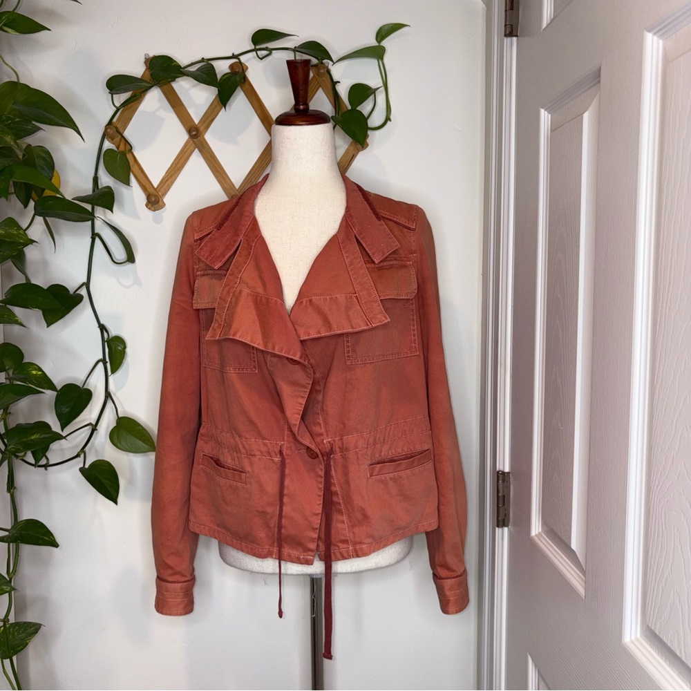ANTHROPOLOGIE Hei Hei Coral Anorak Jacket